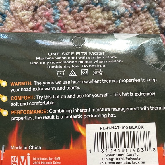 Polar Extreme Black Thermal Hat - Picture 2 of 2